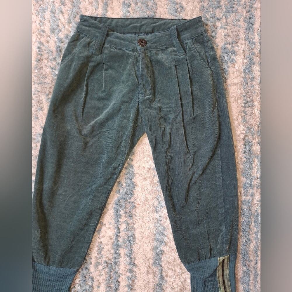 Sami Abdi Green Leg Zipper Pants sz 29 EUC - Picture 7 of 8